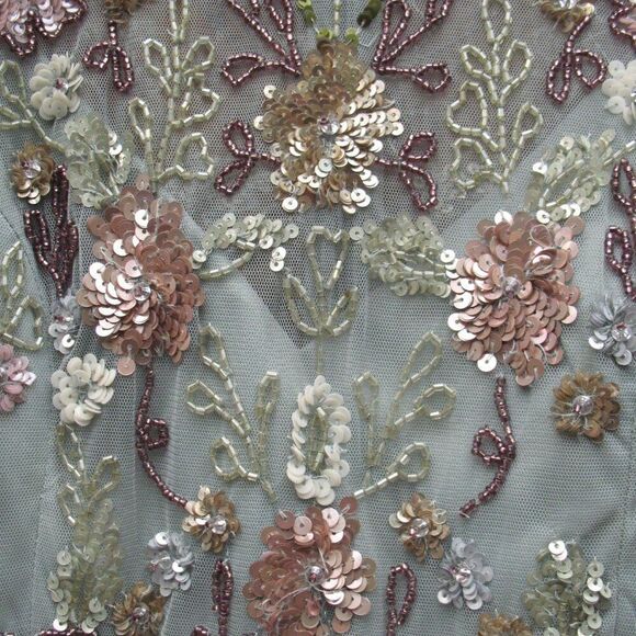 MAC DUGGAL 9136 Womens Embellished High Neck Butterfly Sleeve Gown 6 - Picture 8 of 13